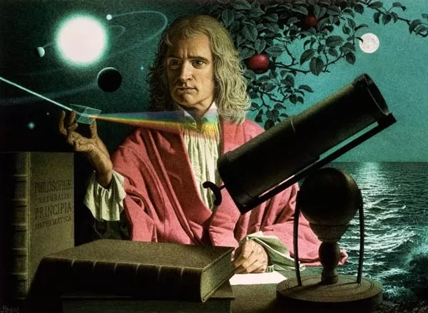 بحث عن حياة اسحاق نيوتن واكتشافاته العلمية خربشه