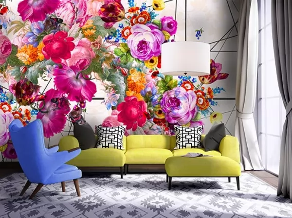 تصميمات من خلفيات الزهور بالالوان المشرقة